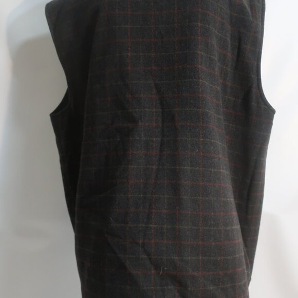 Mens Ermenegildo Zegna Brown, Red Plaid Vest XXL/56 - Picture 9 of 12